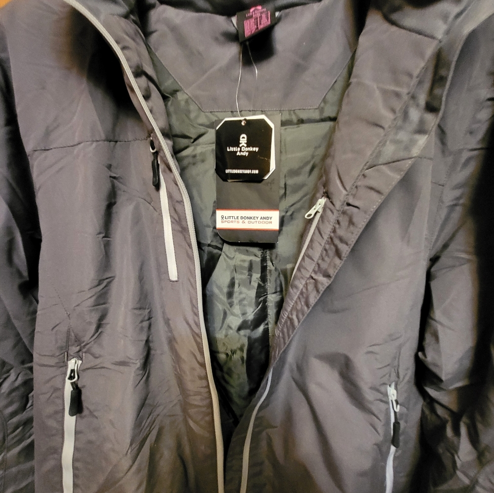 Women's Gray Light Weight Insulated Jacket/Hood/XLarge Little Donkey Andy - Picture 5 of 8